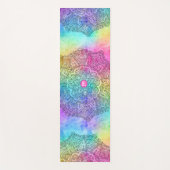レインカラフルボー水彩モノグラム ヨガマット (正面)