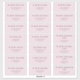 レインクラウドピンクベビーシャワーゲスト住所 シール