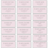 レインクラウドピンクベビーシャワーゲスト住所 シール (正面)