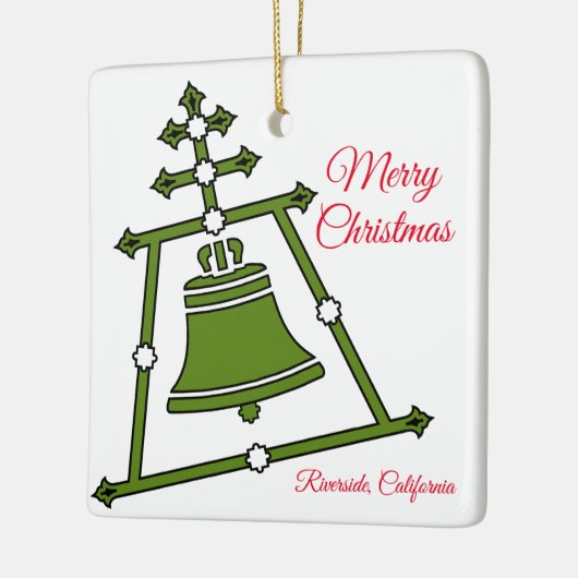 レインクロス – コリネレネデザイン付き/メリークリスマス セラミックオーナメント (左)