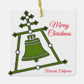 レインクロス – コリネレネデザイン付き/メリークリスマス セラミックオーナメント (正面)