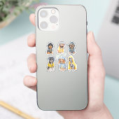 レインコートが可愛い犬(2)ステッカー シール (スマートフォン)