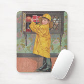 レインコートの少年 マウスパッド (マウス)