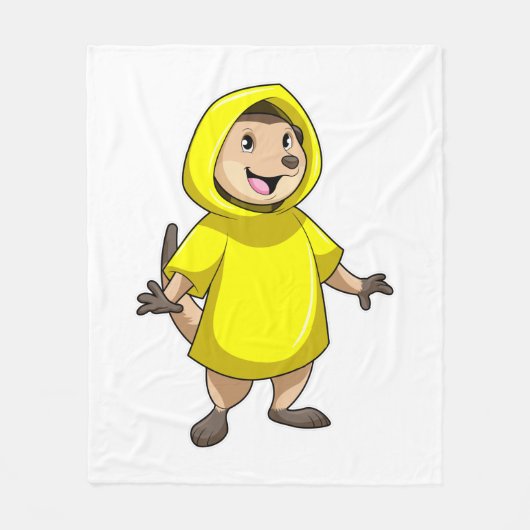 レインコート付きメルカット フリースブランケット (正面)