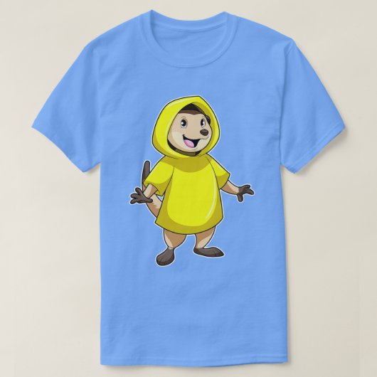 レインコート付きメルカット Tシャツ (デザイン正面)