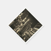 レインコート紙ナプキンの黒人男性のポートレート スタンダードカクテルナプキン (角)