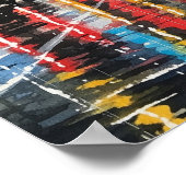 レインシティ通りウォーターカラー ポスター (角)