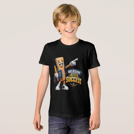 レインジャー定規 | かわいい学校用品の測定マス トライブレンドTシャツ (正面全面)