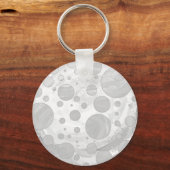 レインスカイグレー水玉模様 キーホルダー (正面)