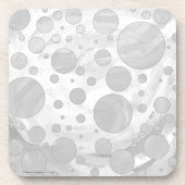 レインスカイグレー水玉模様 コースター (正面)