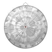 レインスカイグレー水玉模様 ダーツボード (正面)