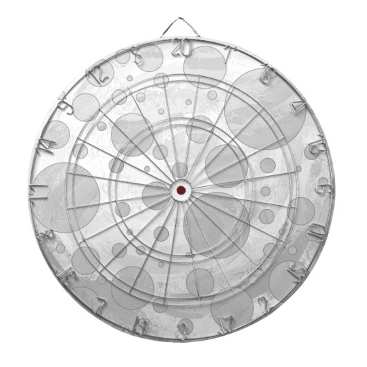 レインスカイグレー水玉模様 ダーツボード (正面)