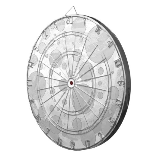 レインスカイグレー水玉模様 ダーツボード (正面右)