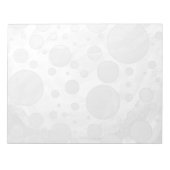 レインスカイグレー水玉模様 ノートパッド (正面)