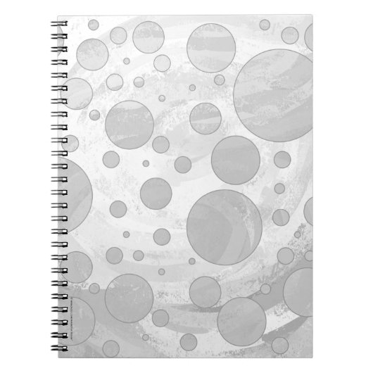 レインスカイグレー水玉模様 ノートブック (正面)
