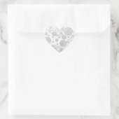 レインスカイグレー水玉模様 ハートシール (バッグ)