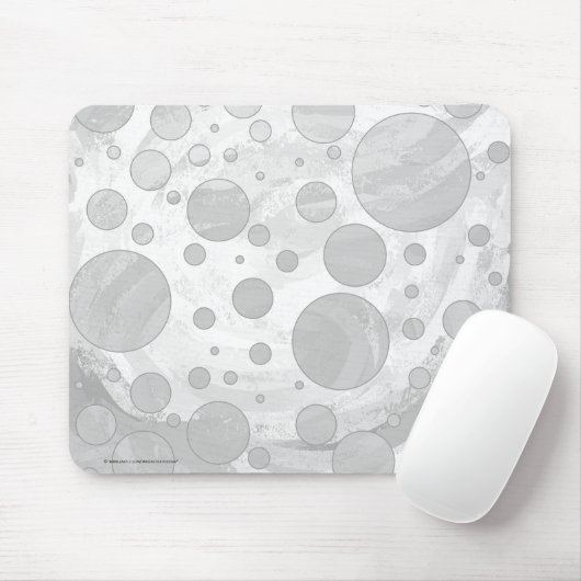 レインスカイグレー水玉模様 マウスパッド (マウス)