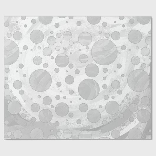 レインスカイグレー水玉模様 ラッピングペーパー (フラット)