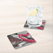 レインズラブ – ワイマラーンドッグ紙コースター スクエアペーパーコースター (インサイチュ)