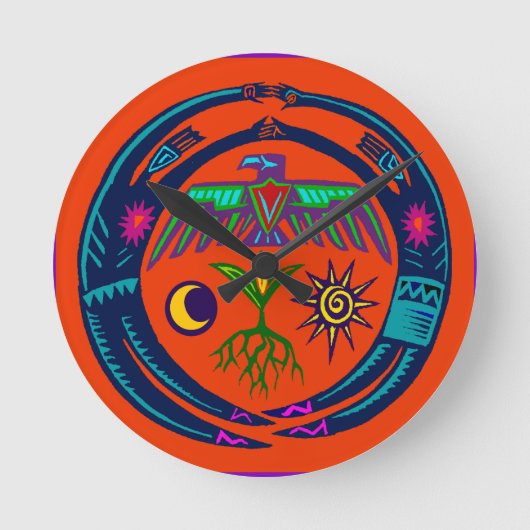 レインダンス ラウンド壁時計 (正面)