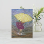 「レインダンス」無地のグリーティングカード 招待状 (スタンド正面)