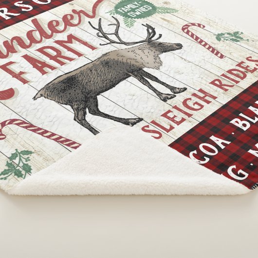 レインデアファームヴィンテージ素朴ファームハウス名前をカスタムする シェルパブランケット (3/4)