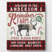 レインデアファームヴィンテージ素朴ファームハウス名前をカスタムする フォトプラーク (正面)