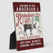 レインデアファームヴィンテージ素朴ファームハウス名前をカスタムする フォトプラーク (側面)