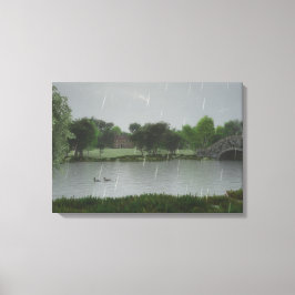 レインデイアットザレイクキャンバスプリント キャンバスプリント