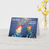 レインデイブルース勇気付けられる カード (黄色い花)