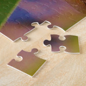 レインドロップの葉の上のトンボ ジグソーパズル (側面)