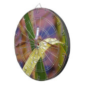 レインドロップの葉の上のトンボ ダーツボード (正面右)