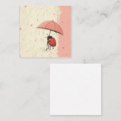 レインドロップエコー:ミニマリストLadybug ノートカード (正面/裏面)