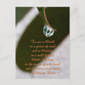 レインドロップオンリーフザワールドブレイク引用文 ポストカード (正面)