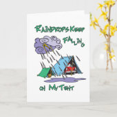 レインドロップキャンピング カード (黄色い花)