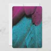 レインドロップズオンカラフルフェザーブライダルシャワー 招待状 (裏面)