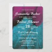 レインドロップズオンカラフルフェザーブライダルシャワー 招待状 (正面)