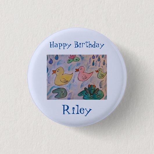 レインドロップズオンダクリング誕生日 缶バッジ (正面)