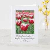 レインドロップズオンチューリップ悔やみや弔慰 カード (黄色い花)