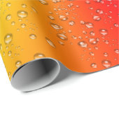 レインドロップズオンネオンレインボー抽象芸術 ラッピングペーパー (ロールコーナー)