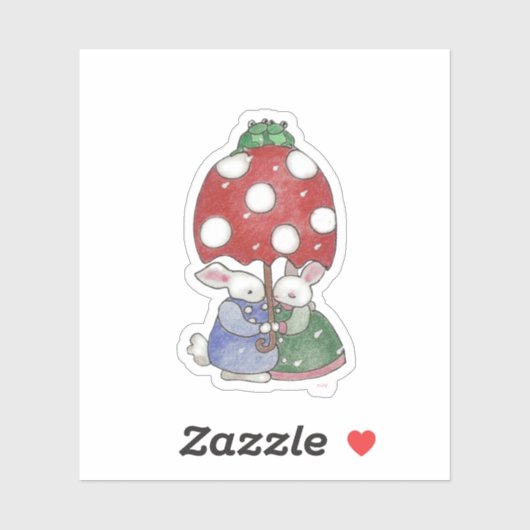 レインバンニースステッカー シール (シート)