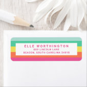 レインパーソナライズされたボーシャーベットカラーブロッストライプク ラベル (インサイチュ)