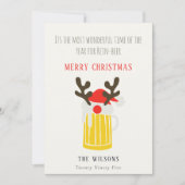 レインビールおもしろいクリスマスに訪れるのかわいい素敵な時間 シーズンカード (正面)