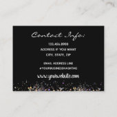 レインフェイクボーメタリティックグリッター 名刺 (裏面)