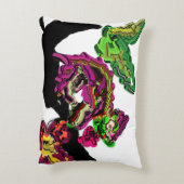 レインフォレストカメレオンおもしろい アクセントクッション (裏面(縦))