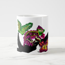 レインフォレストカメレオンおもしろい ジャンボコーヒーマグカップ
