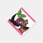 レインフォレストカメレオンおもしろい スタンダードカクテルナプキン (角)