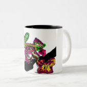 レインフォレストカメレオンおもしろい ツートーンマグカップ (正面右)