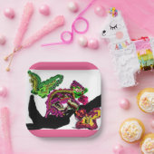 レインフォレストカメレオンおもしろい ペーパープレート (パーティー)