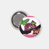 レインフォレストカメレオンおもしろい マグネット (正面/裏面)